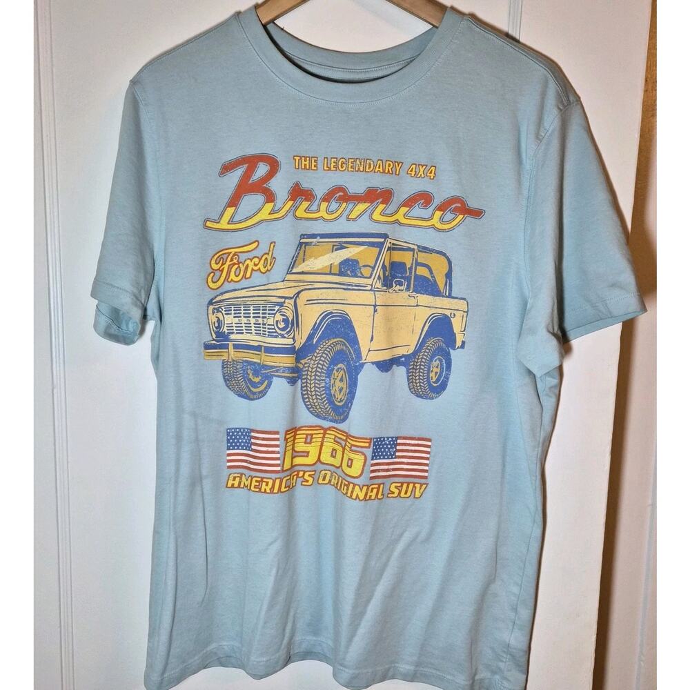 Goodfellow &‎ CO Retro Ford Bronco T-Shirt Official Blue Sz Lg Graphic T-shirt